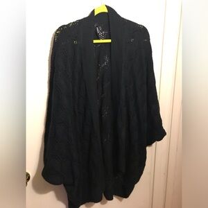 ⭐️ Torrid Women's Black Open-Front Sweater Size 1/2 1X 2X